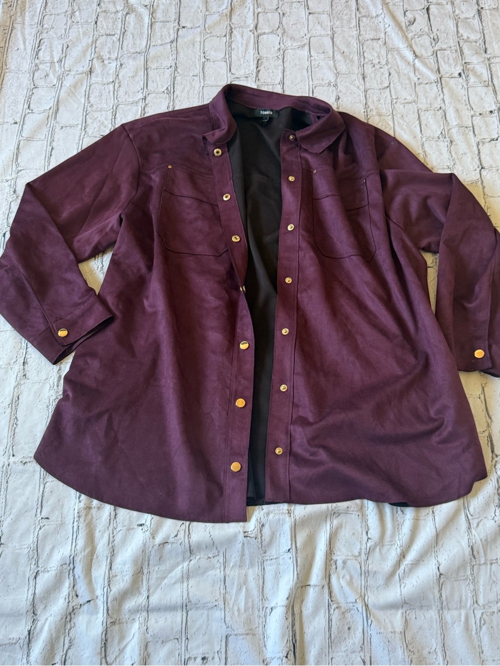 Plumb colored button down